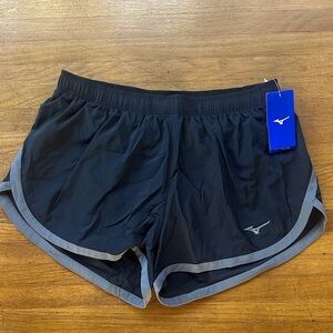 Mizuno Women's Black and Gray Athletic Shorts